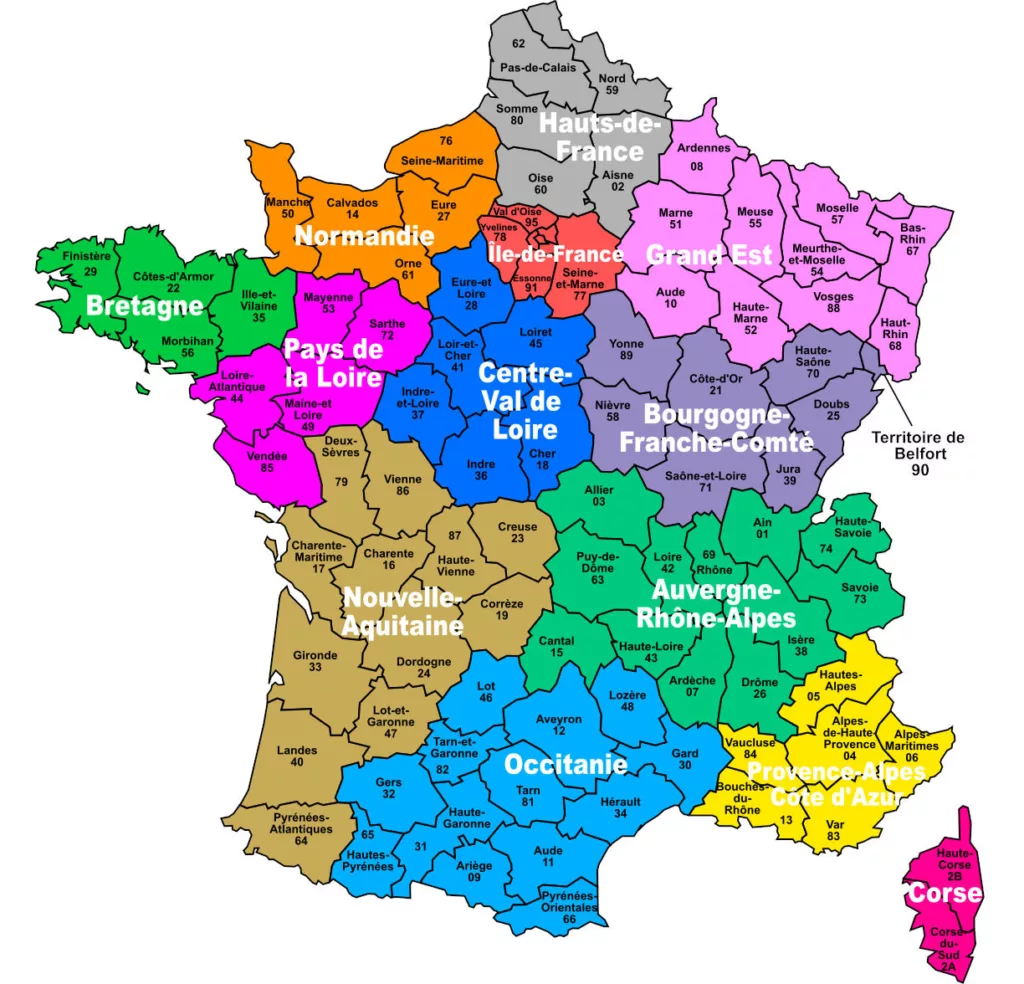 Carte de la France